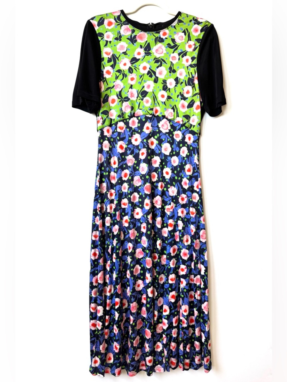 Stine Goya Scout Floral Print Short Sleeve Midi Dress Viscose Jersey - Picture 4 of 13